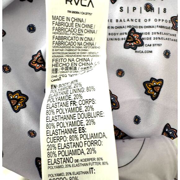 NWT RVCA Women's Foulard Cheeky Lavender Pattern Print Bikini Bottom Small - Picture 9 of 12